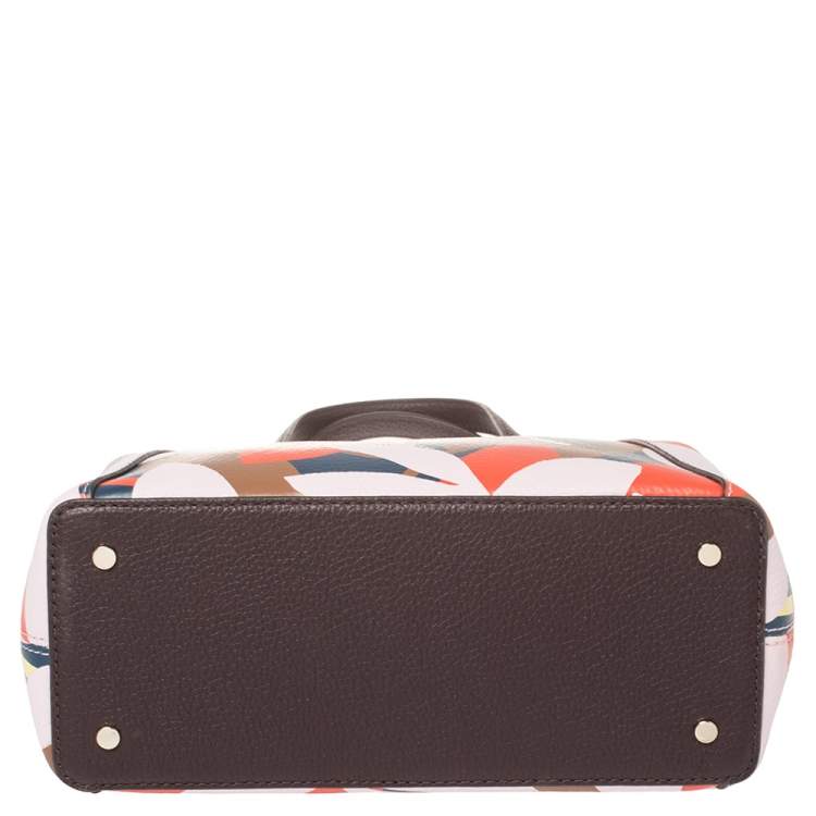 Pre Owned Kate Spade Floral Multicolor Leather Shoulder Bag
