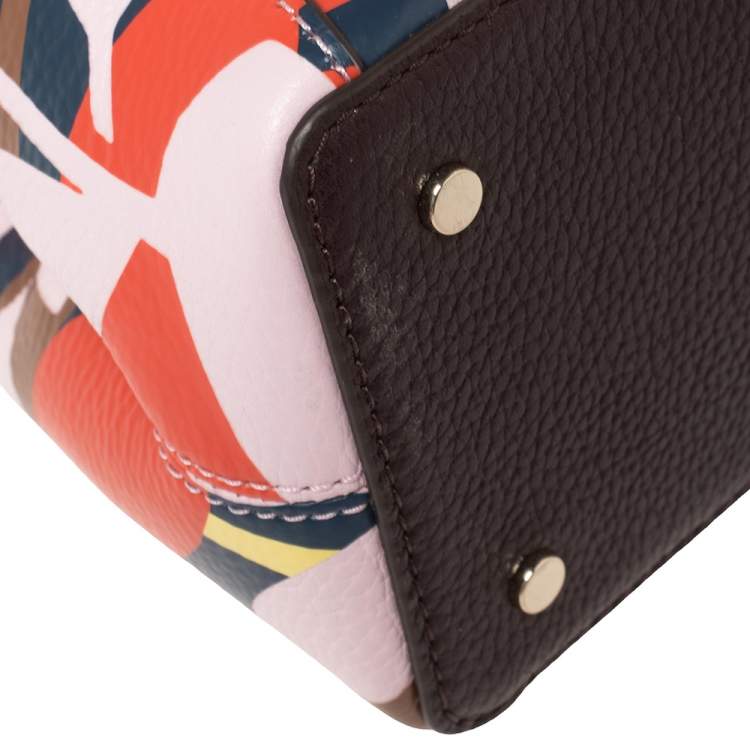 Pre Owned Kate Spade Floral Multicolor Leather Shoulder Bag