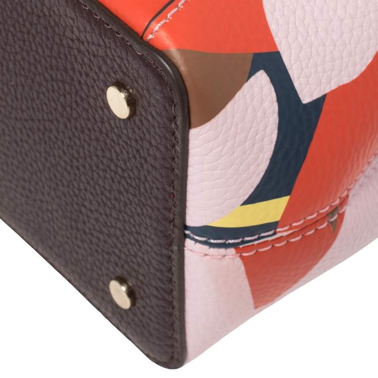 Pre Owned Kate Spade Floral Multicolor Leather Shoulder Bag