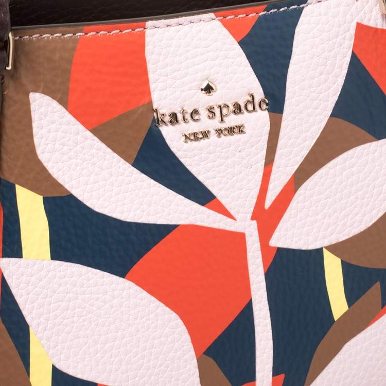 Pre Owned Kate Spade Floral Multicolor Leather Shoulder Bag