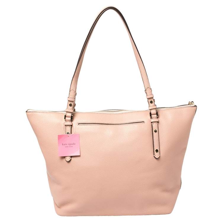مملوكة مسبقًا Kate Spade Pink Leather Large Polly Top Zip Tote 
