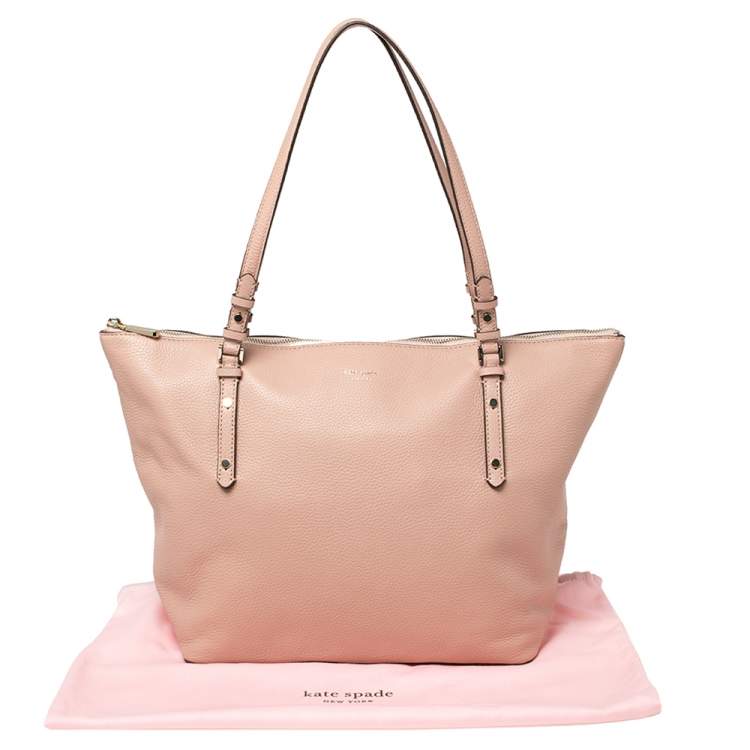 مملوكة مسبقًا Kate Spade Pink Leather Large Polly Top Zip Tote 