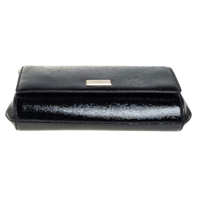Pre Owned Kate Spade Black Patent Leather New York Bixby Shoulder Bag