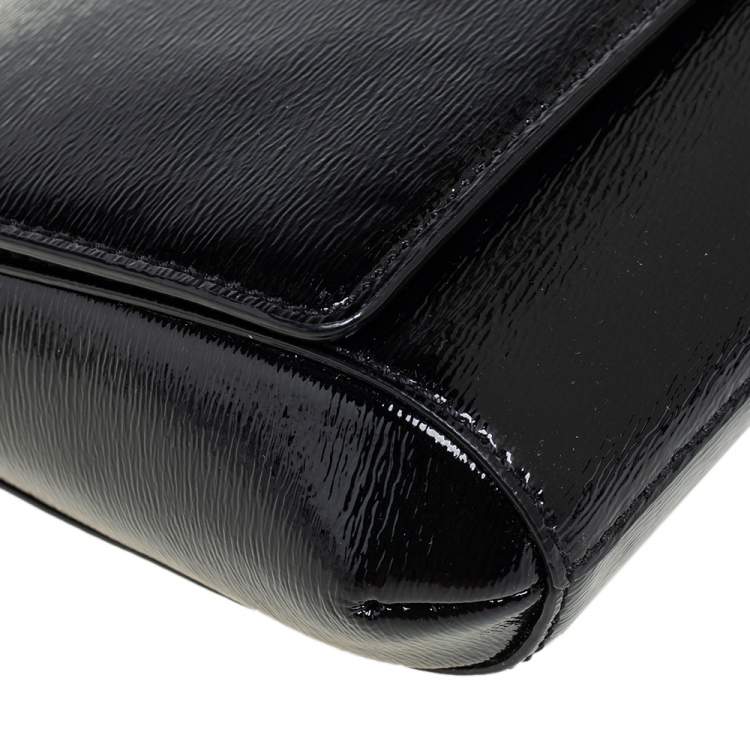 Pre Owned Kate Spade Black Patent Leather New York Bixby Shoulder Bag