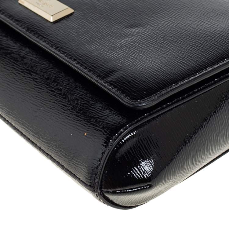 Pre Owned Kate Spade Black Patent Leather New York Bixby Shoulder Bag