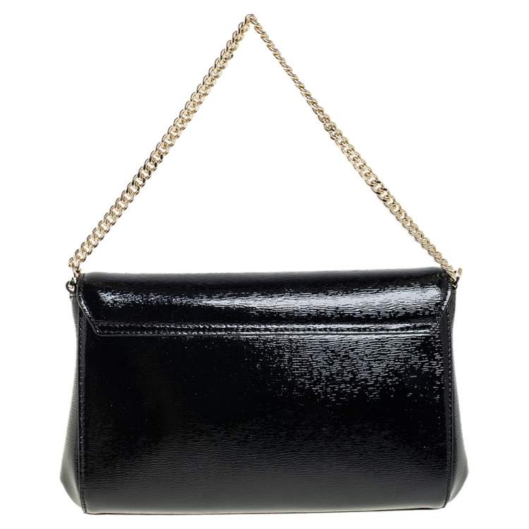 Pre Owned Kate Spade Black Patent Leather New York Bixby Shoulder Bag