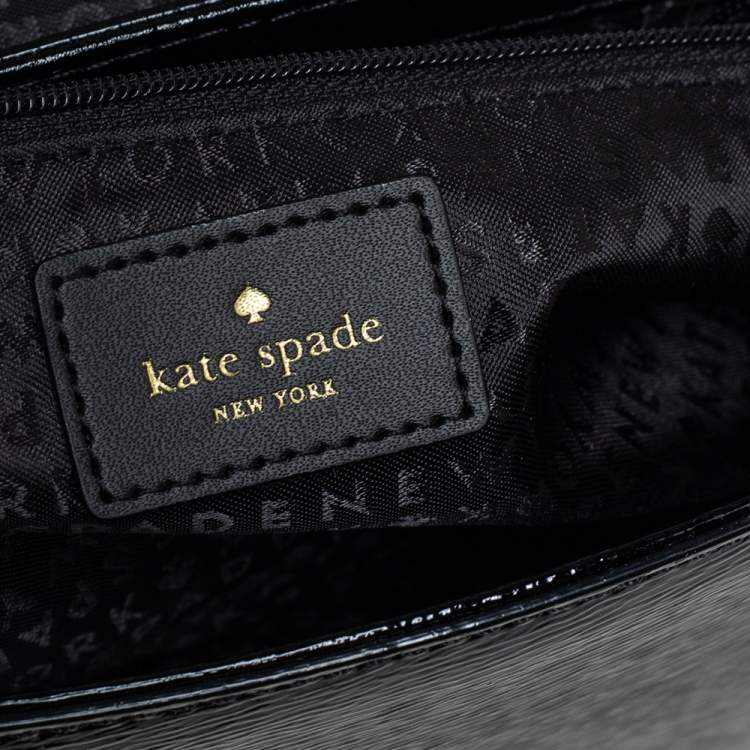 Pre Owned Kate Spade Black Patent Leather New York Bixby Shoulder Bag
