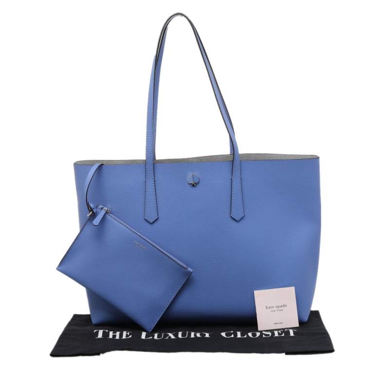 Pre Owned Kate Spade Blue Leather Large Molly Tote