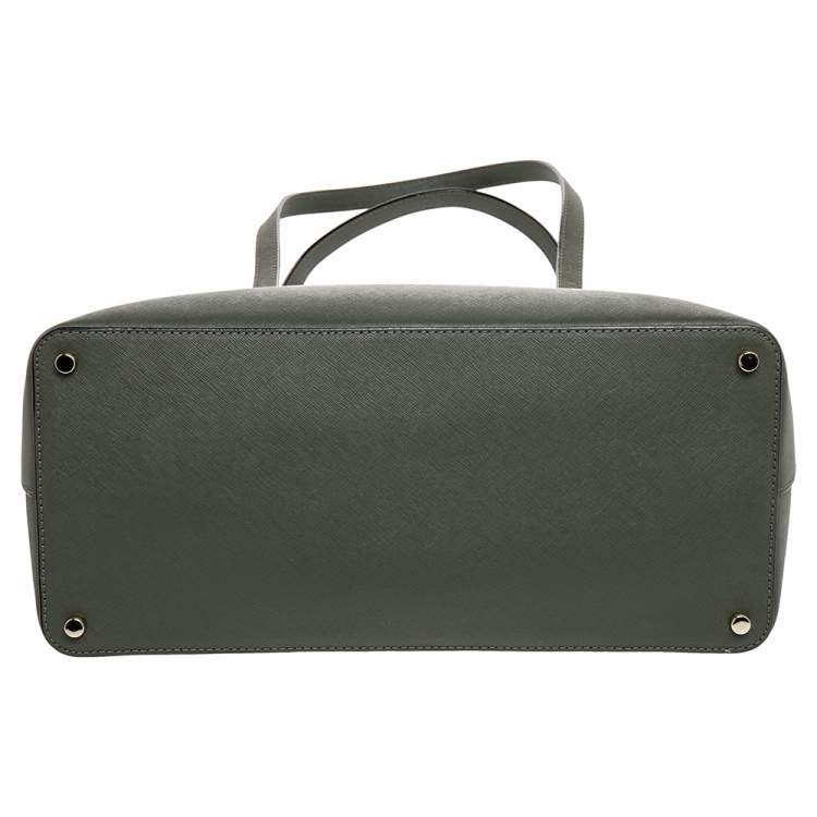مملوكة مسبقًا Kate Spade Olive Green Leather Jaymes Laurel Way Tote