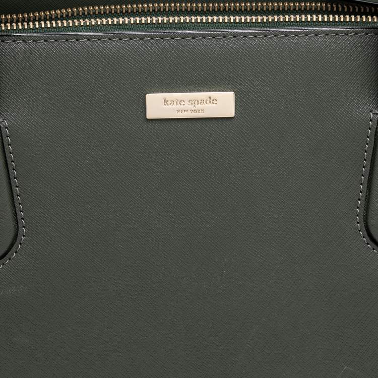 مملوكة مسبقًا Kate Spade Olive Green Leather Jaymes Laurel Way Tote