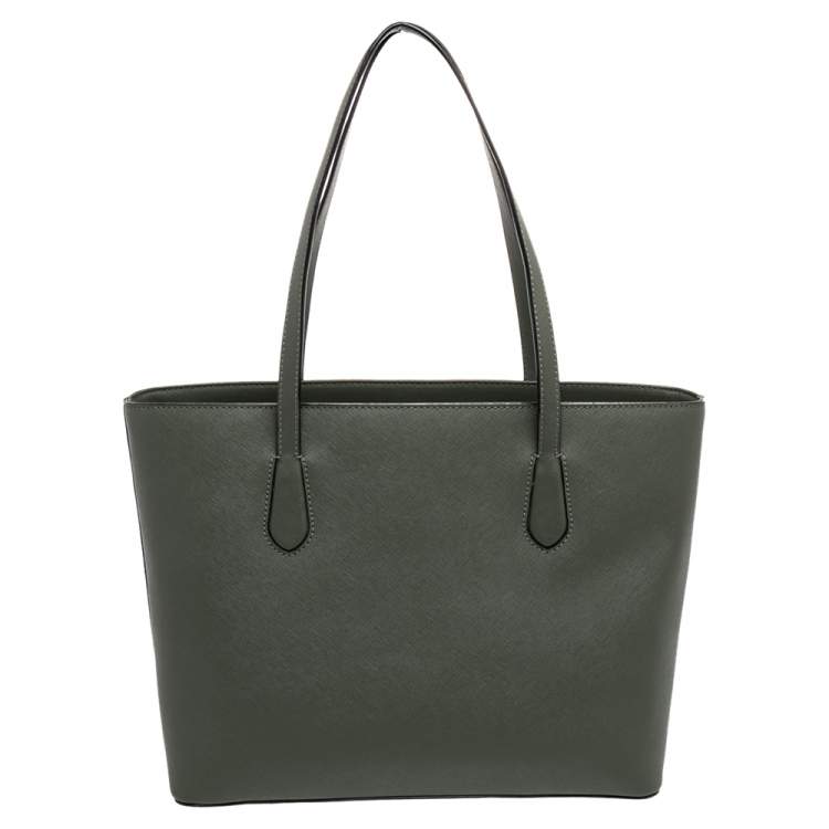مملوكة مسبقًا Kate Spade Olive Green Leather Jaymes Laurel Way Tote