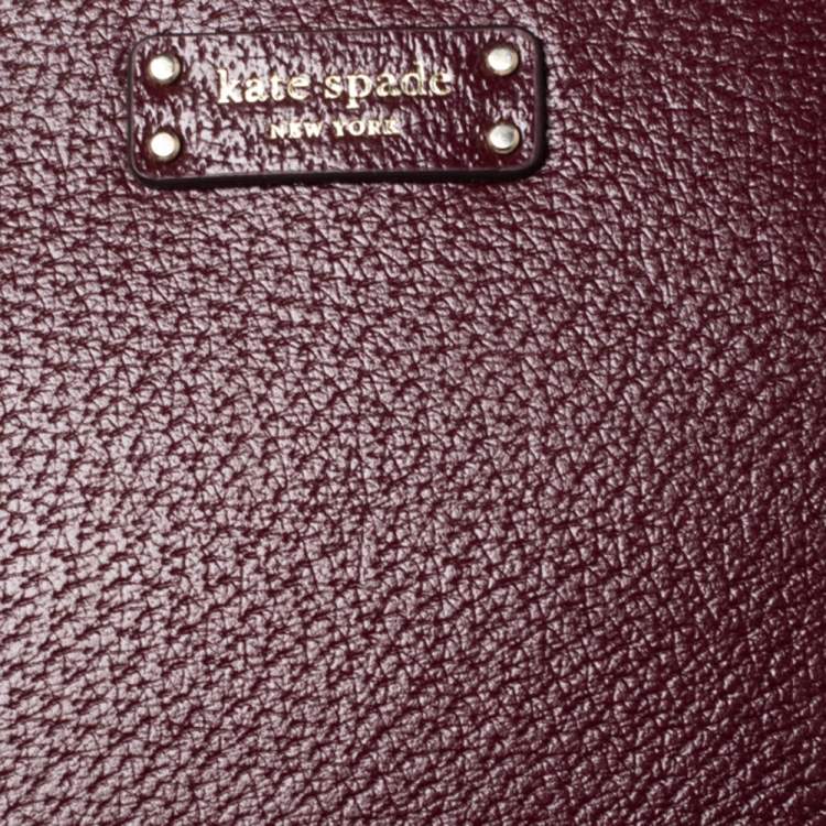Pre Owned Kate Spade Burgundy Leather Jeanne Crossbody Bag