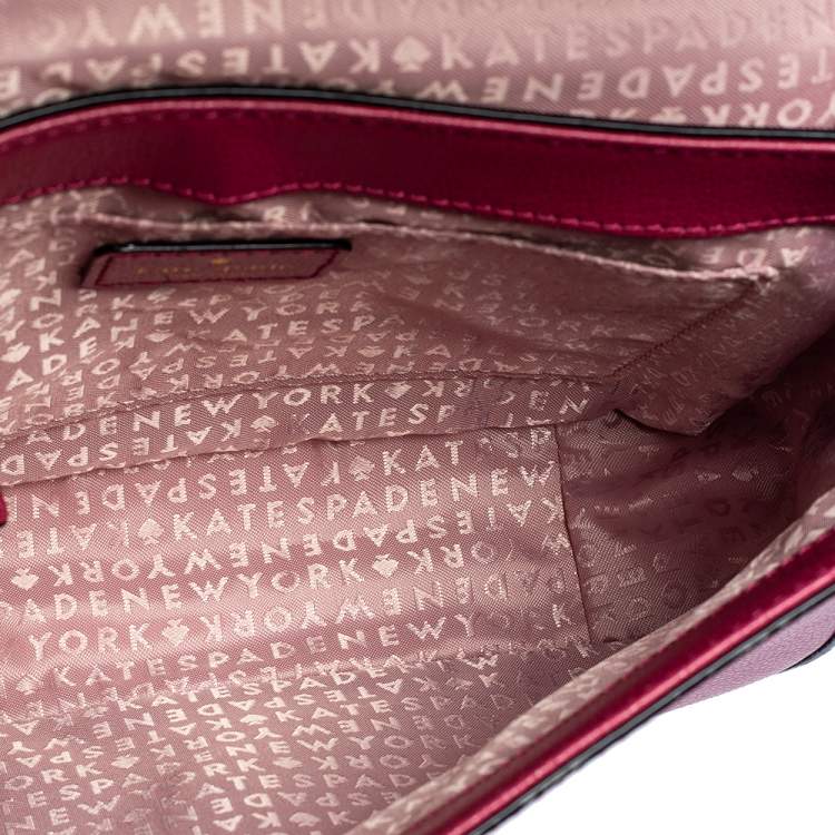 Pre Owned Kate Spade Pink Leather Patterson Drive Kailey Crossbody Bag