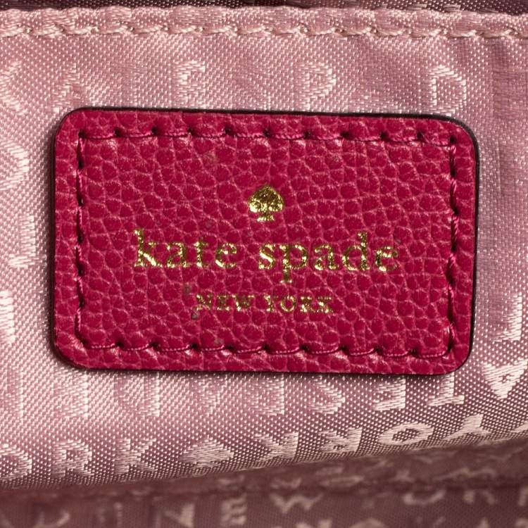 Pre Owned Kate Spade Pink Leather Patterson Drive Kailey Crossbody Bag