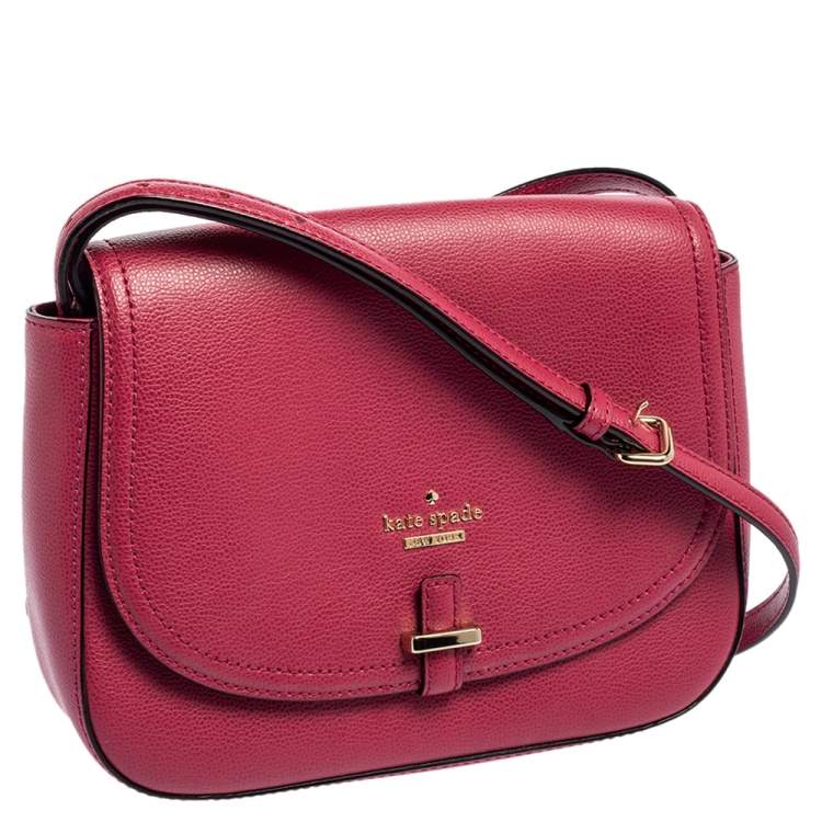 Pre Owned Kate Spade Pink Leather Patterson Drive Kailey Crossbody Bag