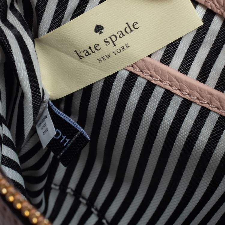 Pre Owned Kate Spade Dusty Pink Leather Leewood Place Clarise Crossbody Bag