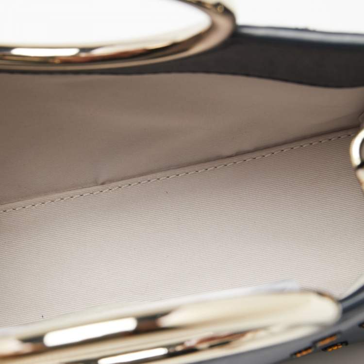 مملوكة مسبقًا Kate Spade Navy Blue Leather Mini Embellished Panther Sam Brace Satchel 