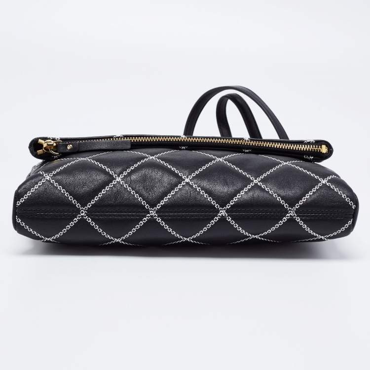 مملوكة مسبقًا Kate Spade Black Quilted Leather Emerson Place Marsala Convertible Crossbody