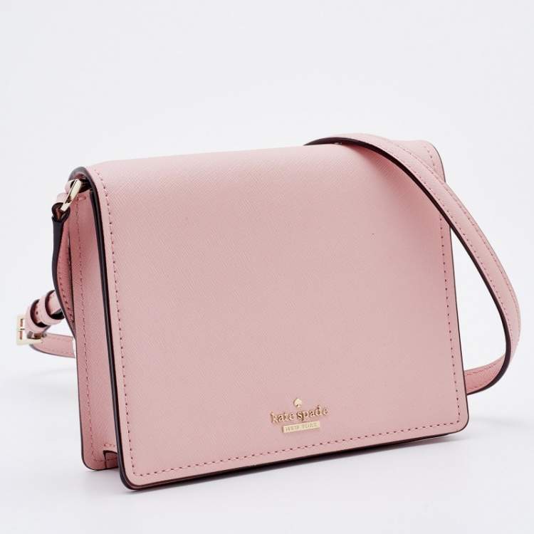 Pre Owned Kate Spade Pink Leather Lily Avenue Cara Crossbody Bag
