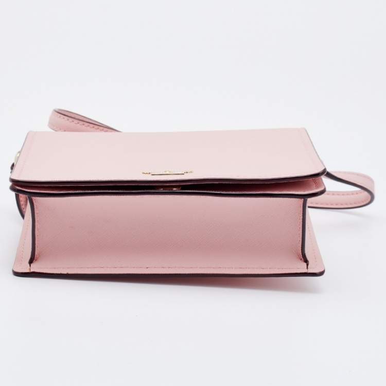 Pre Owned Kate Spade Pink Leather Lily Avenue Cara Crossbody Bag