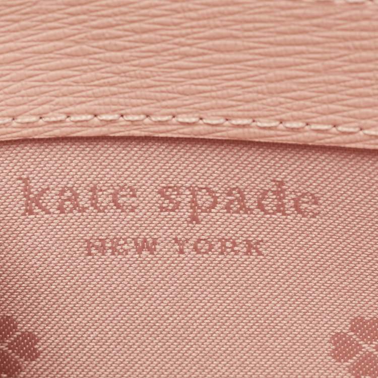 Pre Owned Kate Spade Black Leather Spencer Zip Around Wallet