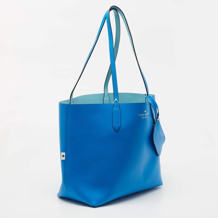 مملوكة مسبقًا Kate Spade Blue Leather Ava Reversible Tote