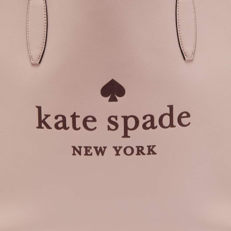 Pre Owned Kate Spade Rose Smoke Leather Glitter On Tote