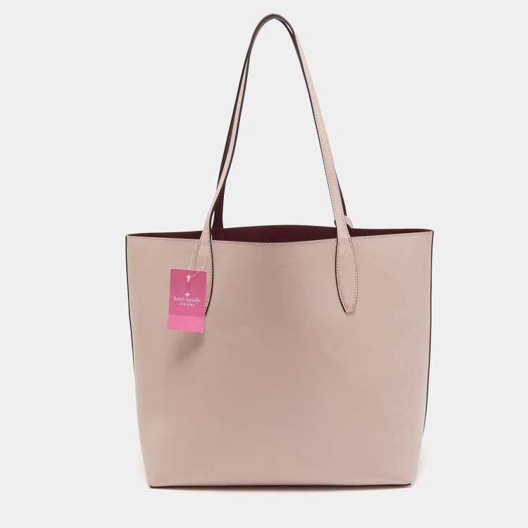 Pre Owned Kate Spade Rose Smoke Leather Glitter On Tote