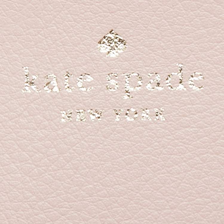 Pre Owned Kate Spade Rose Smoke Leather Glitter On Tote