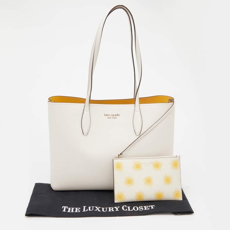 Pre Owned Kate Spade White Leather Aldy Tote