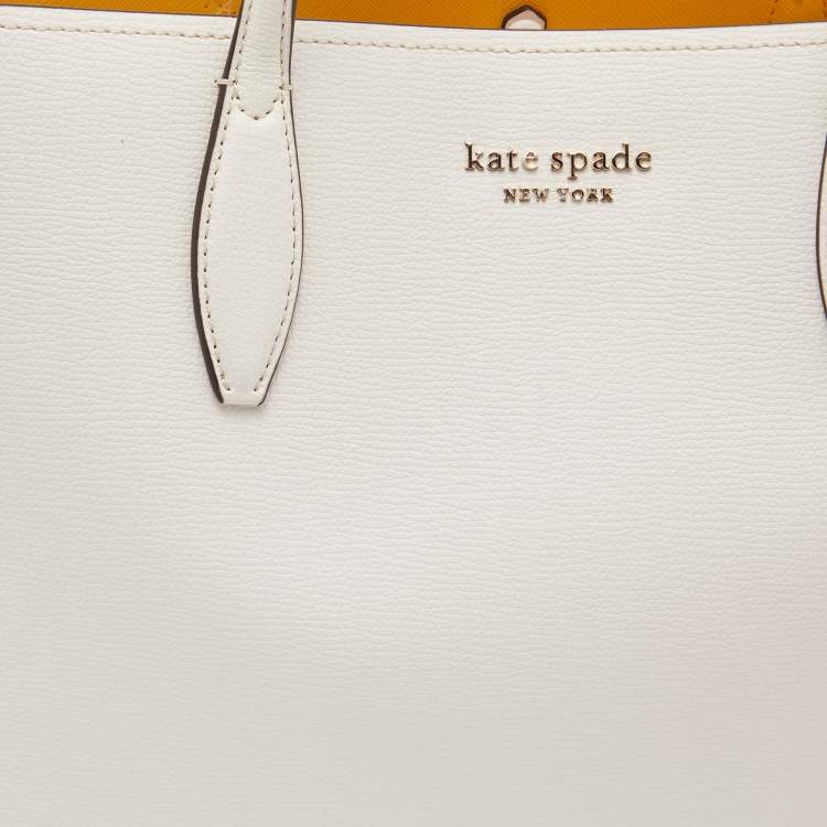 Pre Owned Kate Spade White Leather Aldy Tote
