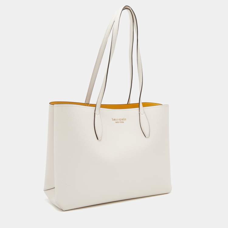 Pre Owned Kate Spade White Leather Aldy Tote
