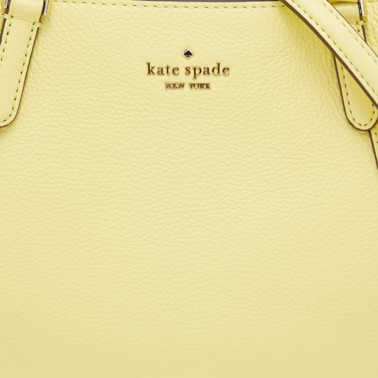 Pre Owned Kate Spade Yellow Leather Jackson Medium Triple Compartment Satchel