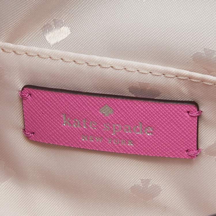 Pre Owned Kate Spade Pink Leather Convertible Crossbody Bag