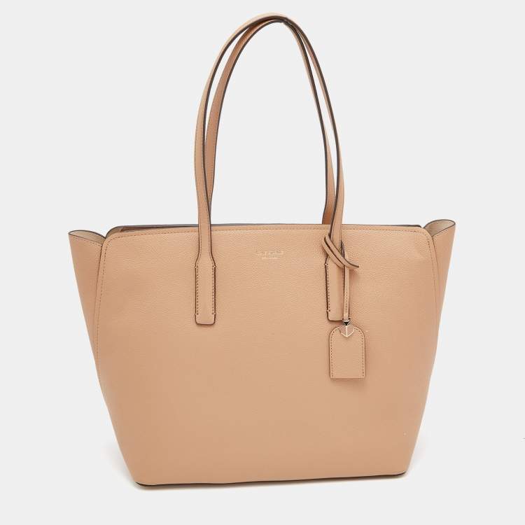 Pre Owned Kate Spade Light Brown Leather Margaux Tote