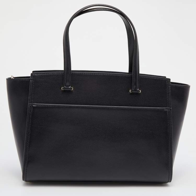 Pre Owned Kate Spade Black Leather Large Patterson Drive Geraldine Satchel