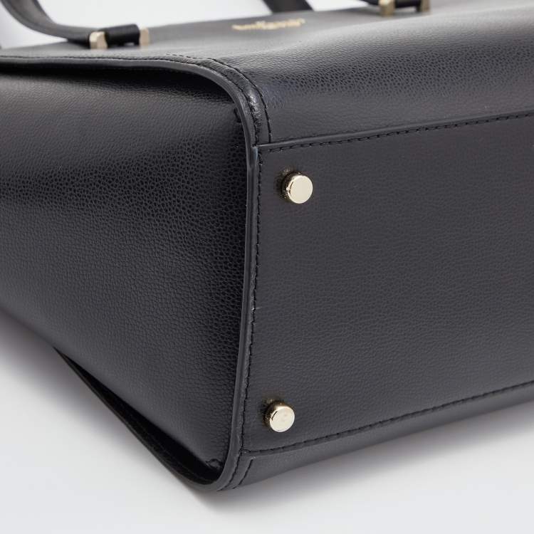 Pre Owned Kate Spade Black Leather Large Patterson Drive Geraldine Satchel
