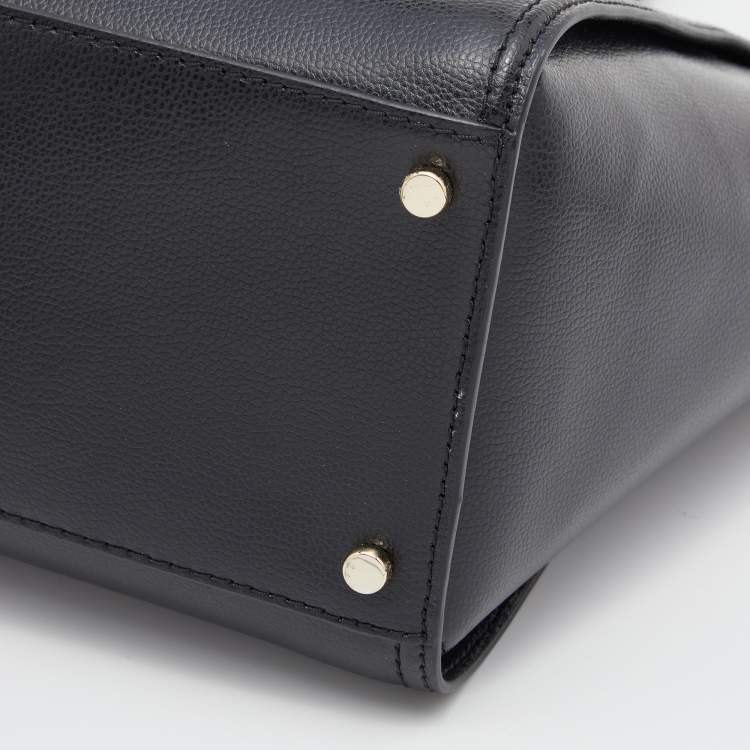 Pre Owned Kate Spade Black Leather Large Patterson Drive Geraldine Satchel