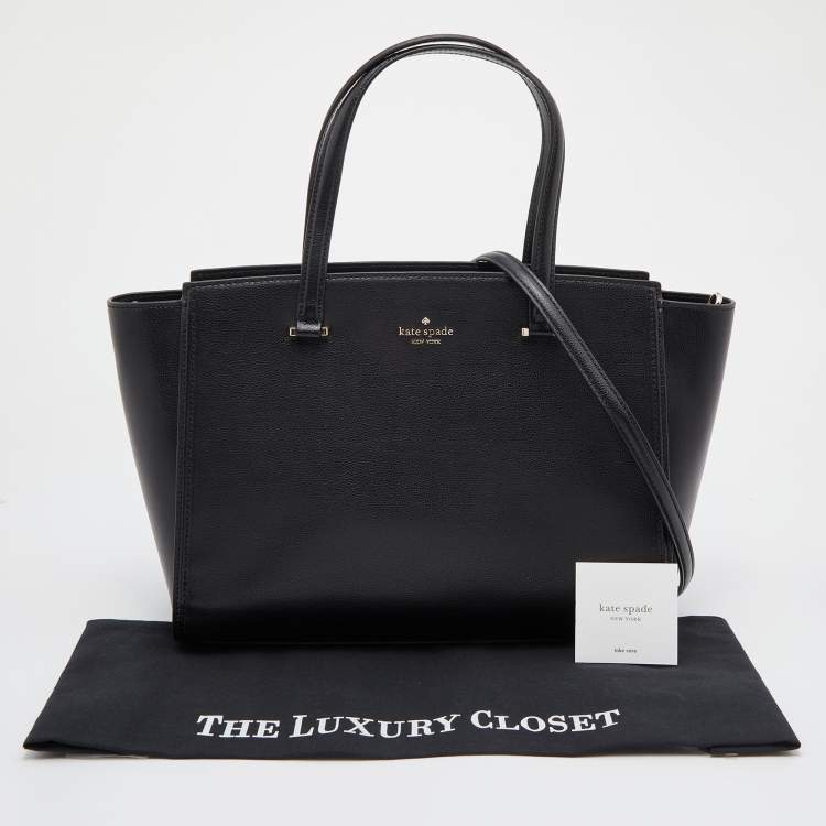 Pre Owned Kate Spade Black Leather Large Patterson Drive Geraldine Satchel