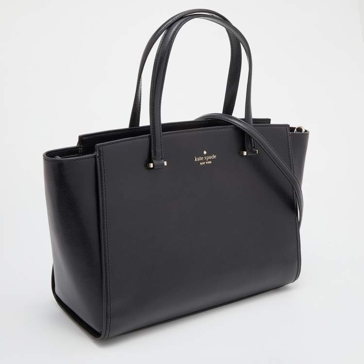 Pre Owned Kate Spade Black Leather Large Patterson Drive Geraldine Satchel