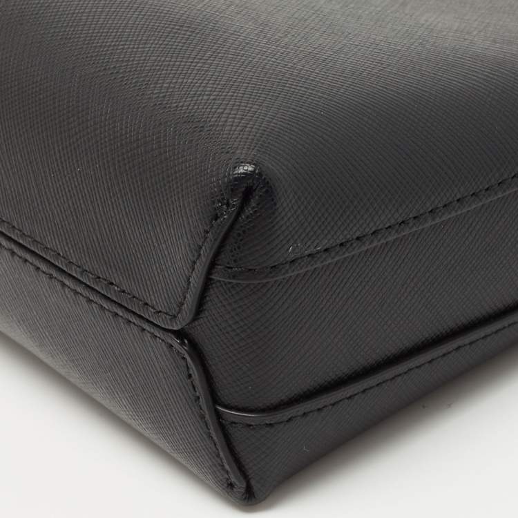 Pre Owned Kate Spade Black Leather Spencer Small Double Zip Crossbody Bag