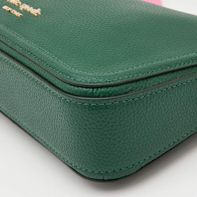 Pre Owned Kate Spade Green Leather Hudson Crossbody Bag