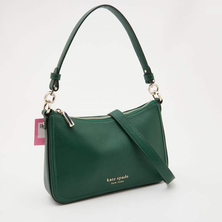 Pre Owned Kate Spade Green Leather Hudson Crossbody Bag