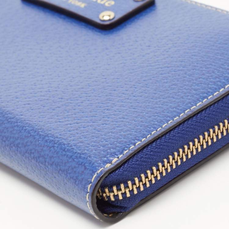 Pre Owned Kate Spade Blue Leather Wellesley Neda Continental Wallet