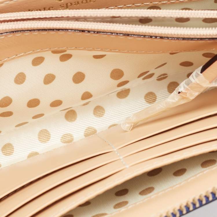 Pre Owned Kate Spade Blue Leather Wellesley Neda Continental Wallet