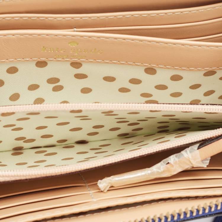 Pre Owned Kate Spade Blue Leather Wellesley Neda Continental Wallet