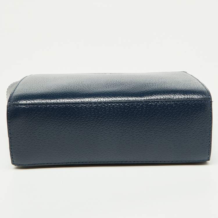 Pre Owned Kate Spade Blue Leather Hayden Grand Street Crossbody Bag
