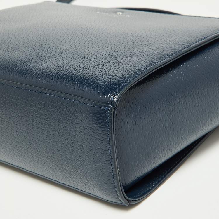 Pre Owned Kate Spade Blue Leather Hayden Grand Street Crossbody Bag