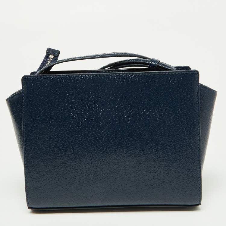 Pre Owned Kate Spade Blue Leather Hayden Grand Street Crossbody Bag