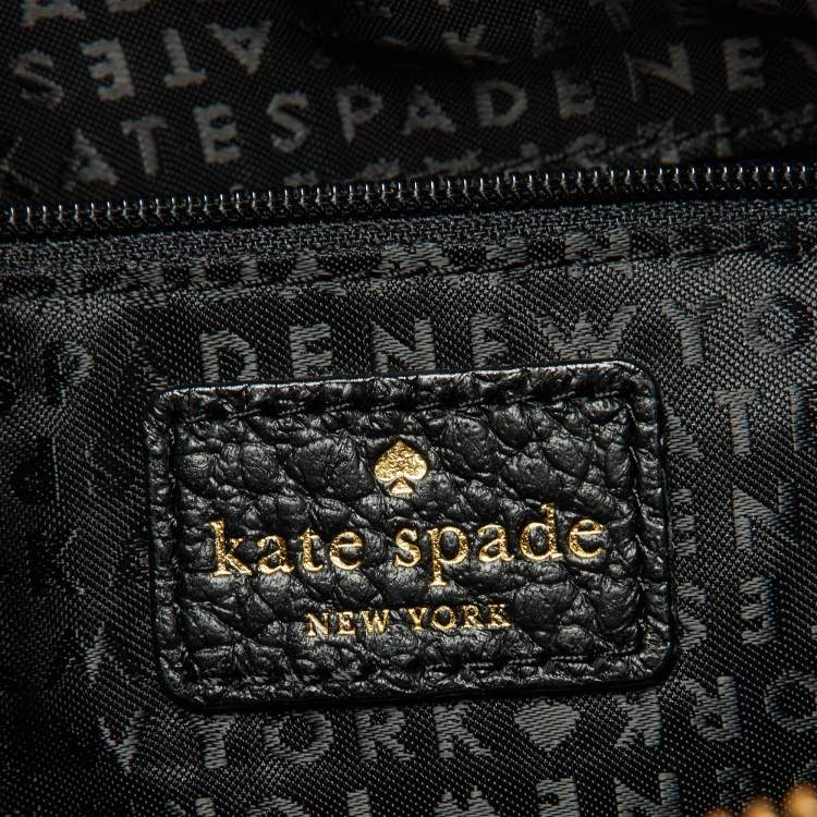 Pre Owned Kate Spade Black Pebbled Leather Kaia Prospect Place Crossbody Bag